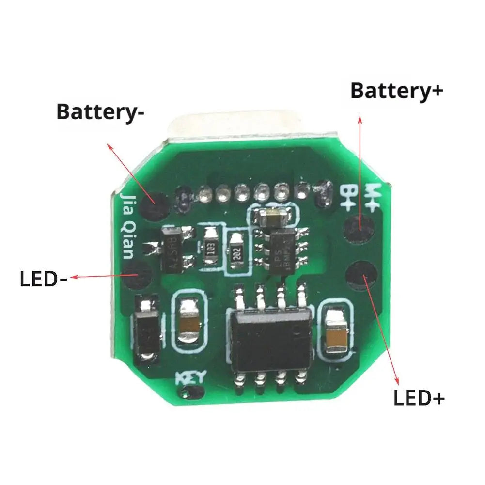 All-in-One Flashlight Driver Module Type-C Charging 18650 10W LED LED Driver Module Zpaxo