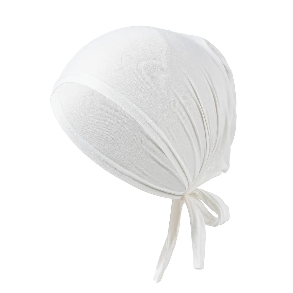Eid Ul-fitr Ultra-soft Stretch Hijab Cap Ethnic Ribbon Base Head Wrap