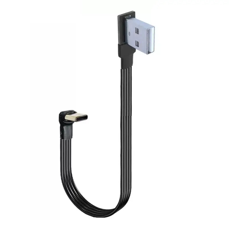 652F USB to Type C Cable 90 Degree USB Fast Data Charging Cable for PC Zpaxo