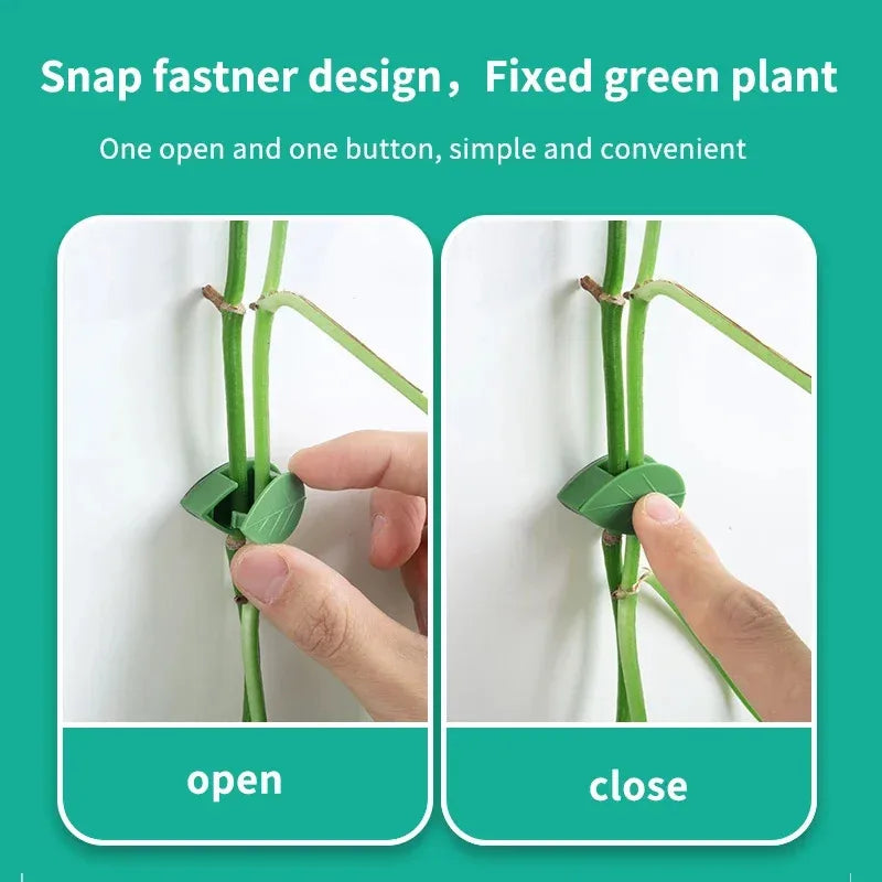 10-Pack Leaf Plant Climbing Wall Clips & Cable Organizer