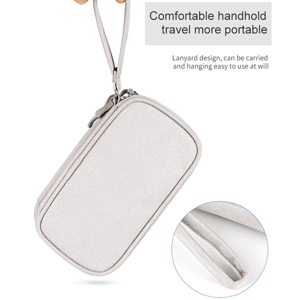 Waterproof Data Cable Storage Bag Travel Bags Zipper Bag Portable Storage Pouch USB Data Cable Organizer Electronics Accessories Zpaxo