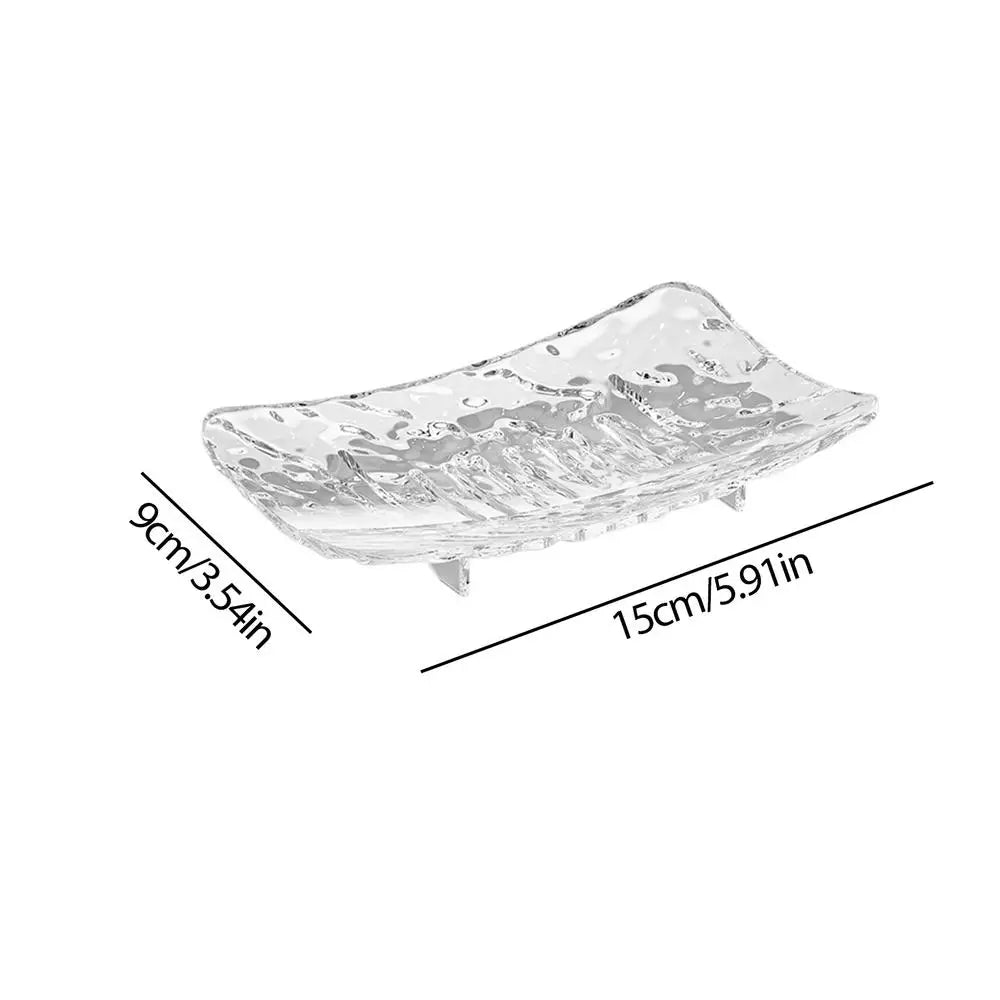 2-Pack Soap Dish with Drain Holes & Non-Slip Base | Clear PET Soap Dish Set Zpaxo Transparent