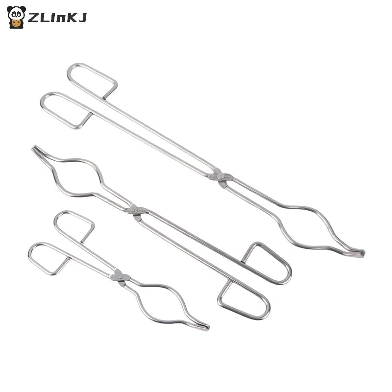 ▶1PCS 20-40cm Professional Stainless Steel Crucible Tongs Melting Plier Holder Chrome Plated Beaker Clamps Zpaxo