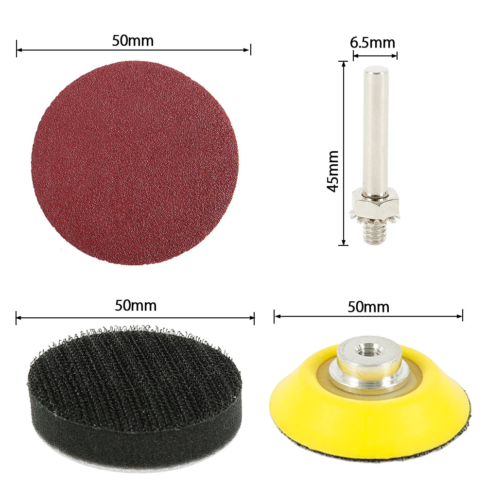 110/120Pcs Sanding Disc 2 Inch Round Sanding Sheet Sanding Pads Paper Drill Grinder Rotary Tools 60-3000 Grit for Metal WoodWork Zpaxo