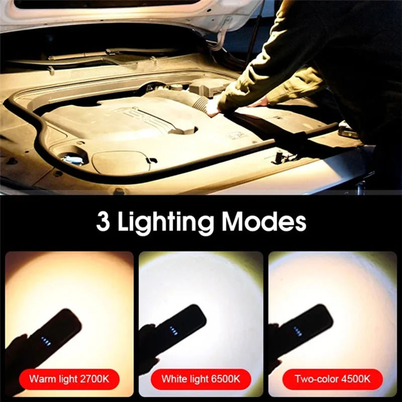 Pocketman COB+LED Rechargeable Work Light | 3-Color Temp, Magnetic