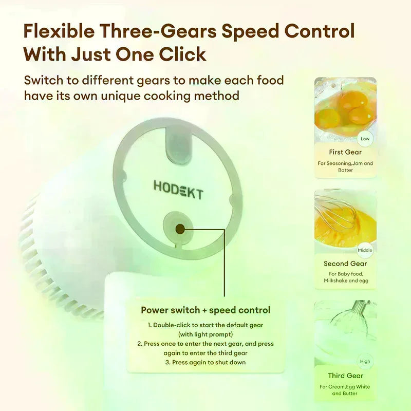 3-in-1 Electric Handheld Mixer Portable Whisk Multi Blender Baking Zpaxo