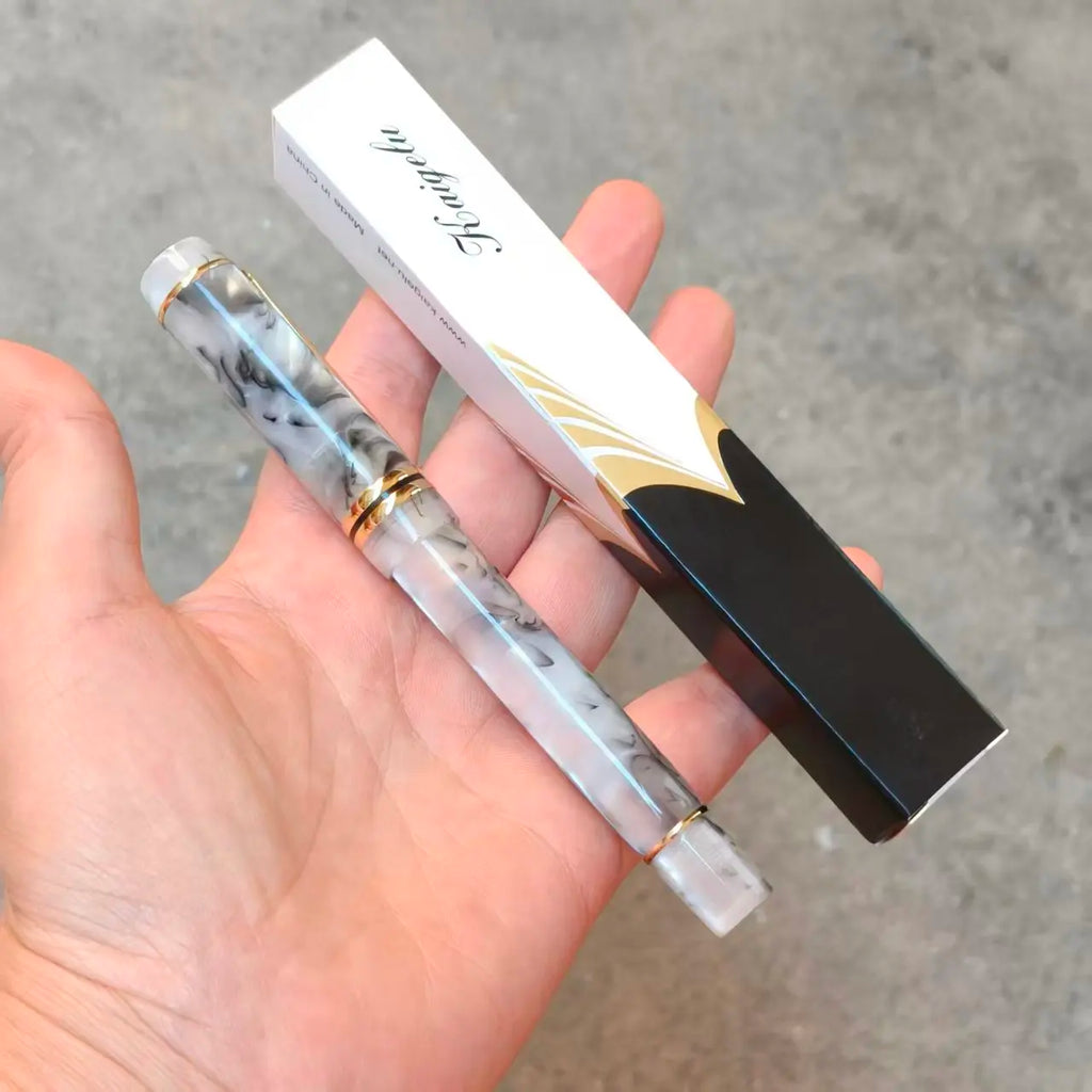 Brand Kaigelu 316 Fountain Pen, White Barrel High-Quality Acrylic Material, Adult Writing Stationery, EF.F/M 0.7mm Nib, Cleara Zpaxo