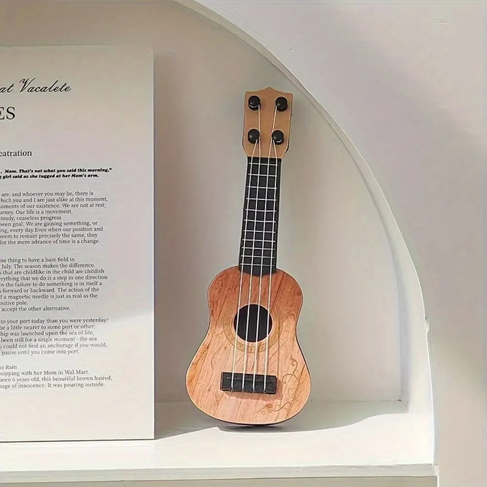 Mini Ukulele Guitar Toy Desk Ornament Musical Instrument Kids Zpaxo