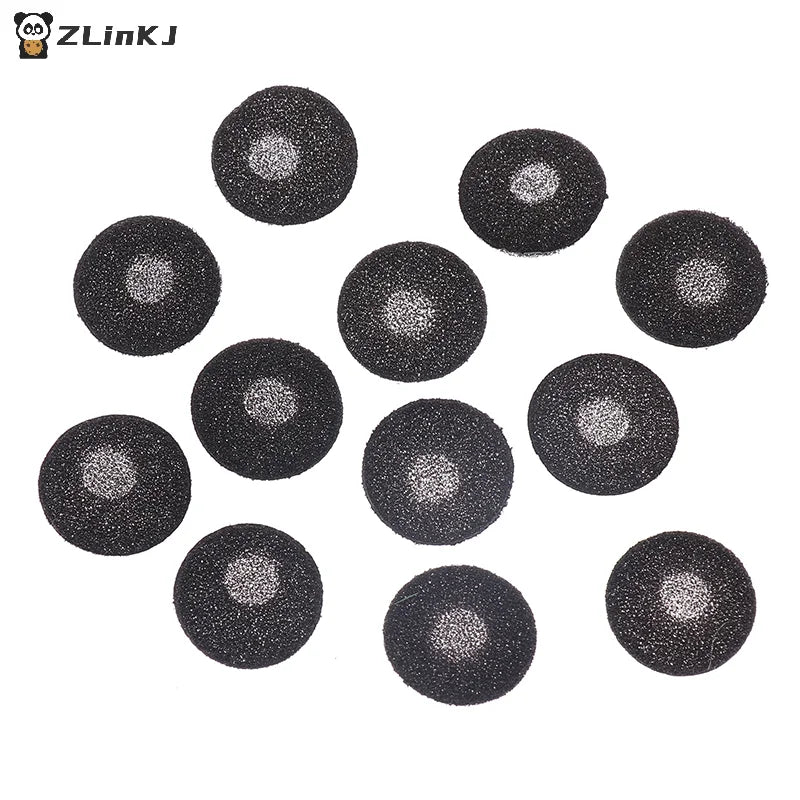 Lot Black Sponge Earmuffs Ear Eartips Headphone Protection Cover Flat Zpaxo