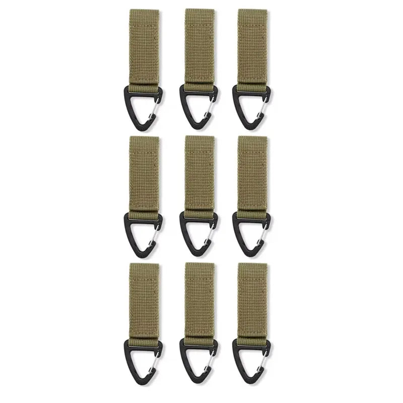 Nylon MOLLE Hang Buckle Straps – Tactical Belt Clips 3/6/9 Pack