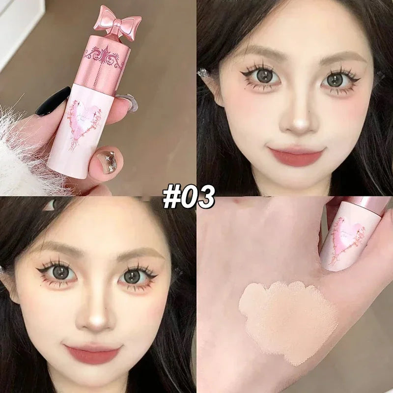Pink Brightening Liquid Concealer Waterproof Oil Control Moisturizing Concealer Coverage Pores Dark Circles Foundation Cream Zpaxo 03