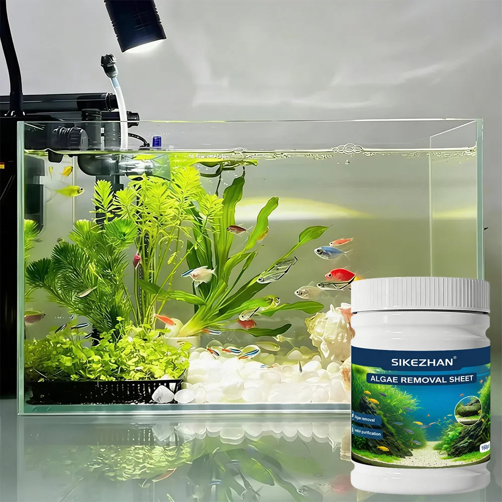 Fish Tank Cleaning Algae Tablets Tank Moss Odor Remover Water Purify Aquarium Algaecide Control Cleaning Algae Repellent Agent Zpaxo