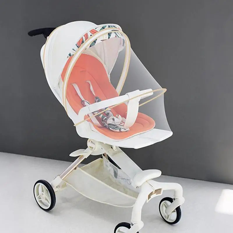 Baby Net Baby Crib Net Two-Way Zippers Foldable Protection Barrier Sun Shade For Playpen Bed Camping Play Jogging Toddler Zpaxo