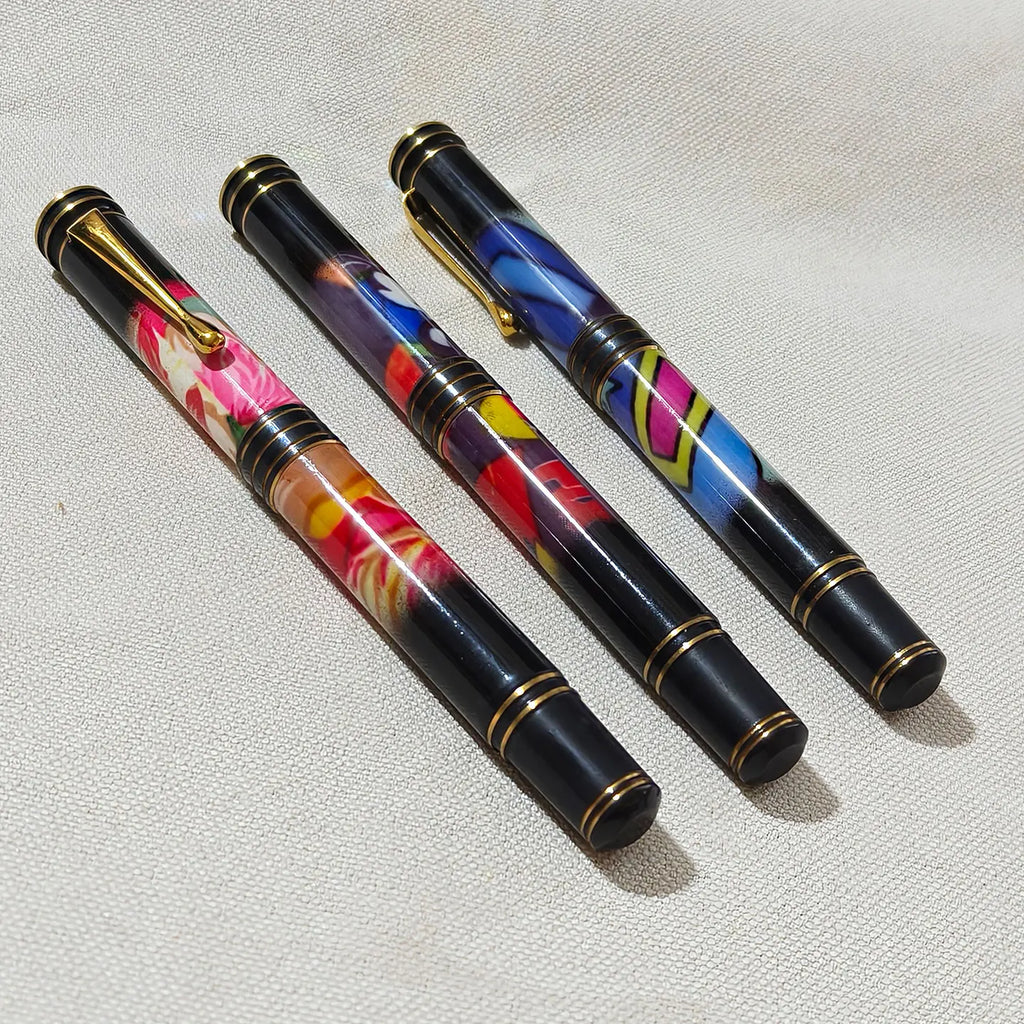 Rare Out-of-Print 1990s Dandong Factory Golden Dragon Prince Pen, Thick Barrel Metal Copper Collectible, Large Pen Zpaxo