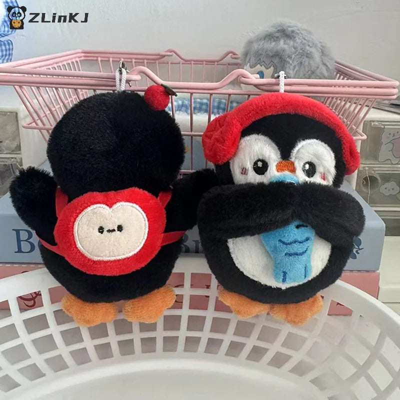 ▶1pcs 10cm Cartoon Penguin Plush Toy Keychain Backpack Pendant Bag Decor Kid Gift Zpaxo