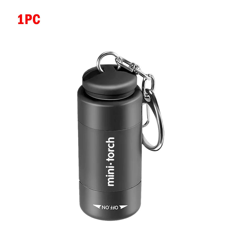 USB Rechargeable LED Multifunctional Strong Light Pocket Keychain Zpaxo 1PC