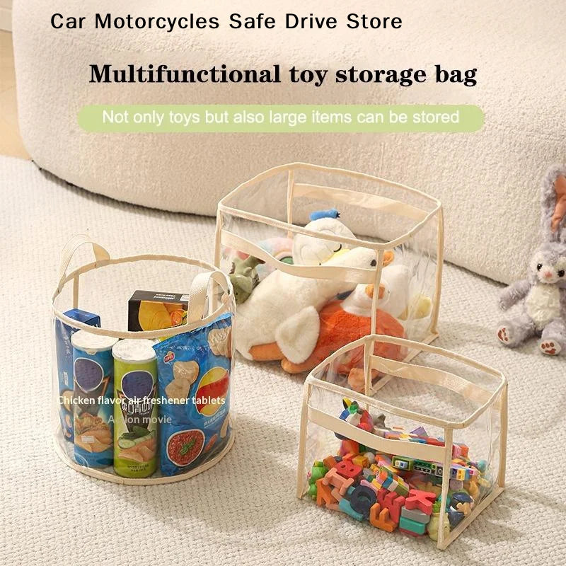 CMMultifunctional Transparent Large Toy Storage Bag Basket Children's