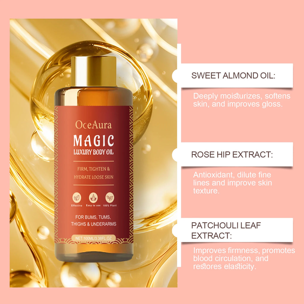 Body Firming Oil Deep Moisturizing Improve Sagging Skin Tightening Increase Elasticity Nourishing Magic Luxury Body Care 100ml Zpaxo