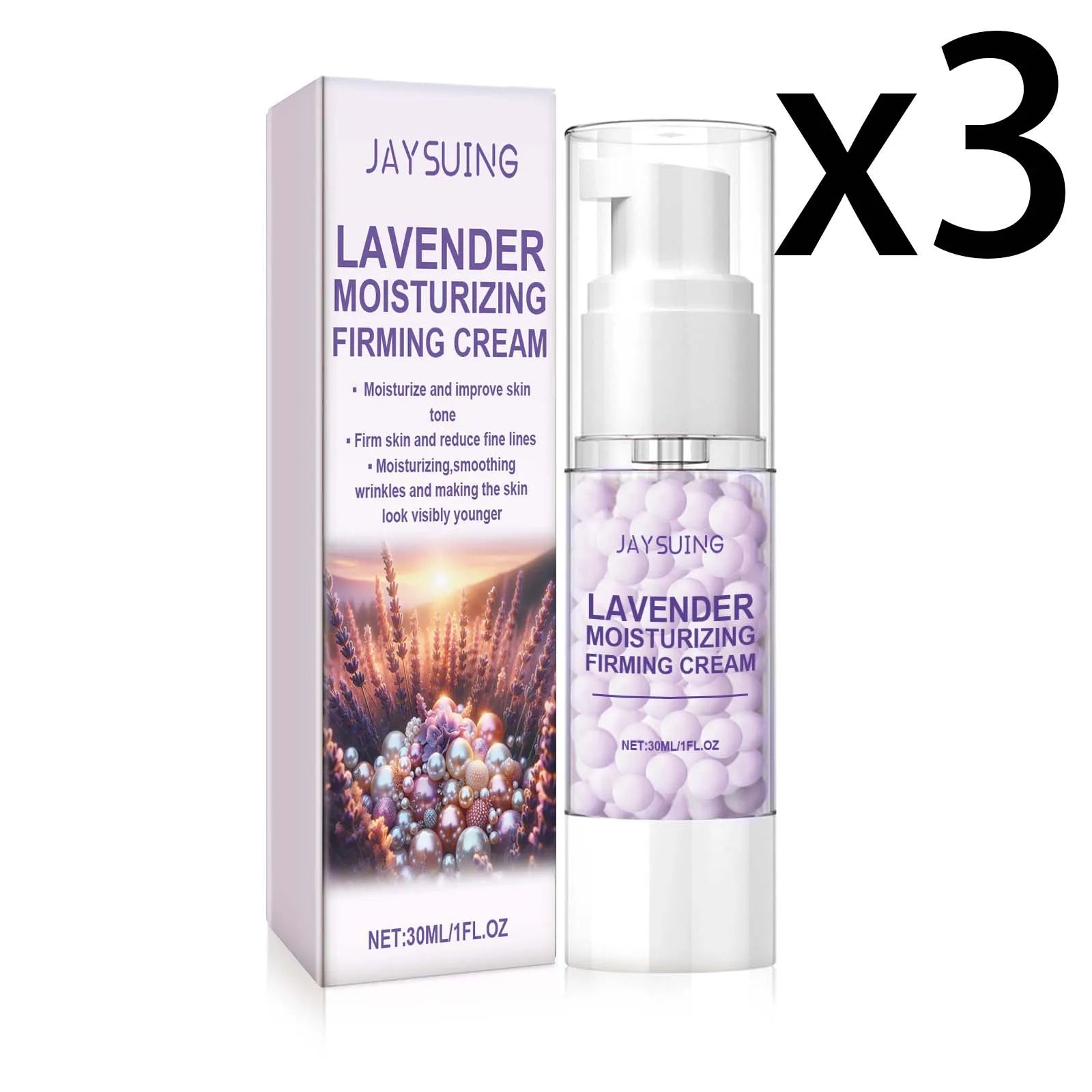Pearl Face Cream – Hyaluronic Acid, Brighten & Anti-Aging 30ml Face Moisturizer Cream Zpaxo 3x30ml 30ml