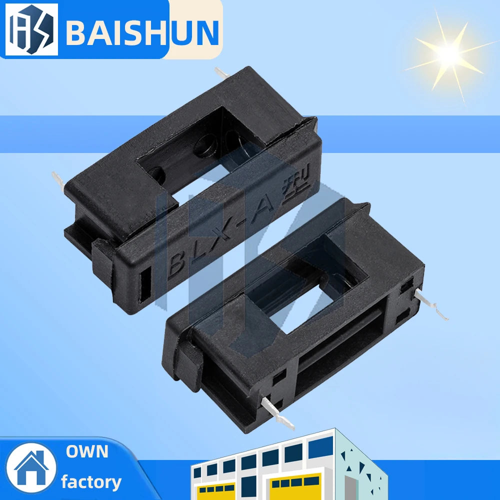 10PCS BLX-A type 5*20mm with cover fuse seat fuse pipe Fuse holder 5x20 fuse seat Zpaxo Default Title