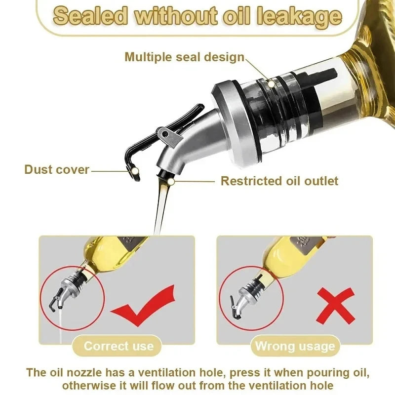 Leakproof Olive Oil Bottle Pourer Spout Nozzle – 1-4 Pack