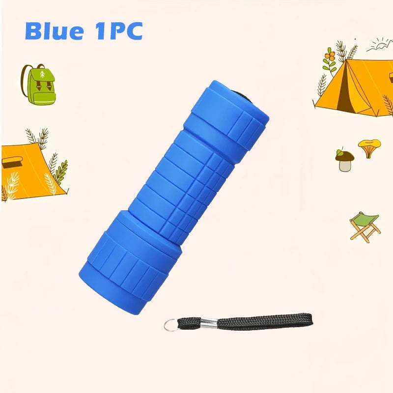 Mini Portable LED Handheld Flashlight Flash Light Battery Hunting Zpaxo Blue 3PCS