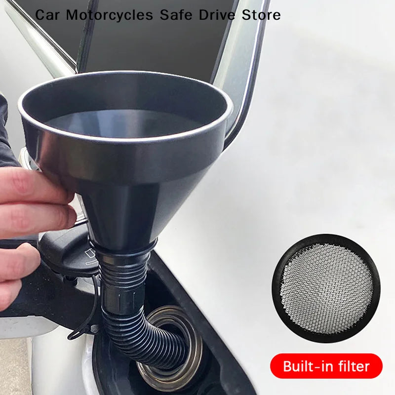 CM2-In-1 Refueling Funnel Strainer Can Spout Oil Water Fuel Petrol