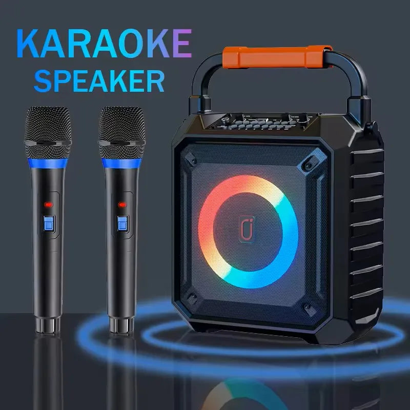 Fanfun T17 Karaoke Machine Comes 2 Wireless Microphones Portable