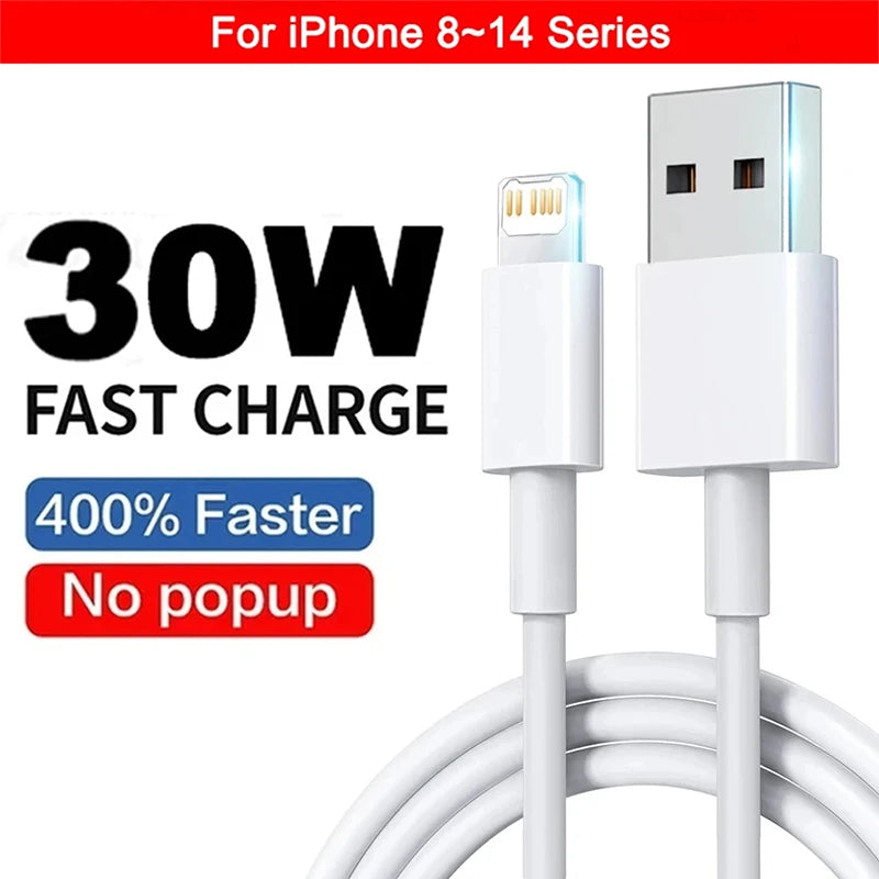 PD 30W USB Cable Apple Iphone 15 14 13 12 11 Max 7 8 XS X XR Fast
