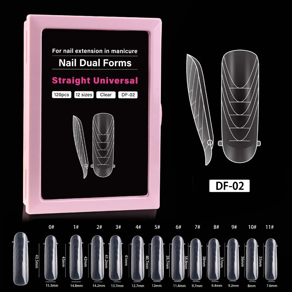 Inner French Line Nail Molds 12 Sizes Square Shape Acrylic Art Mold Zpaxo B