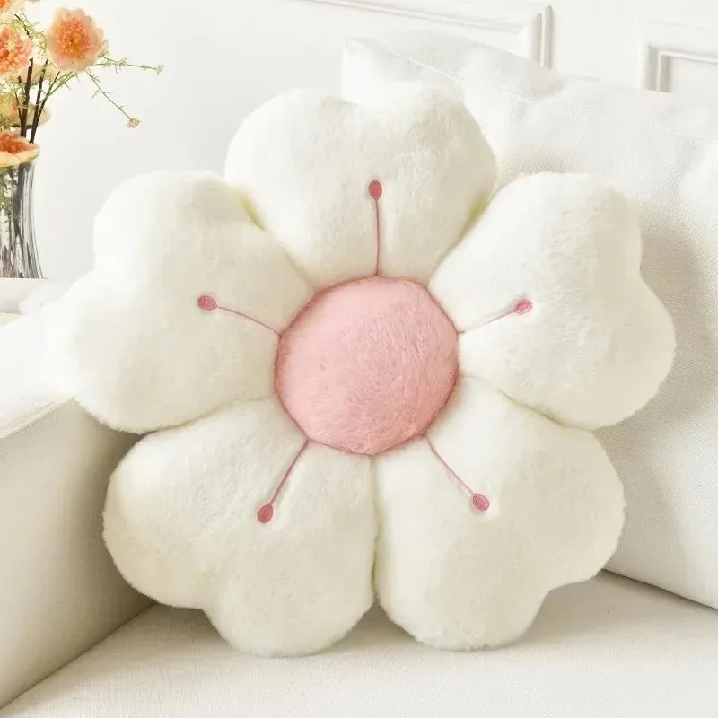 Flower Shaped Plush Throw Pillow Cute Decorative Cushion Sofa Bed