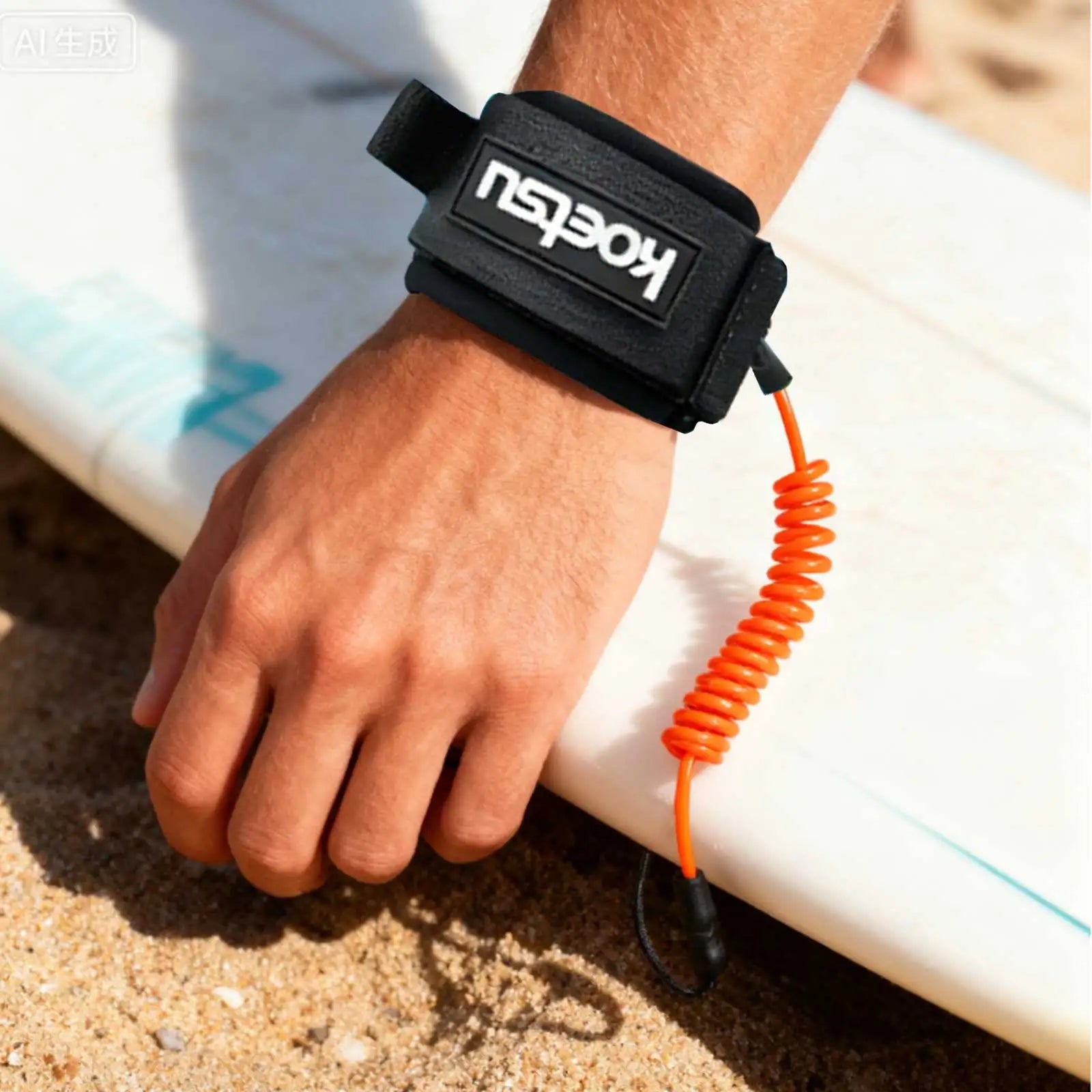 Coiled Bodyboarding Leash TPU Material Strong Cord Surfboard Ankle Leash Elastic Stretchable Suitable for Training Exercise Zpaxo