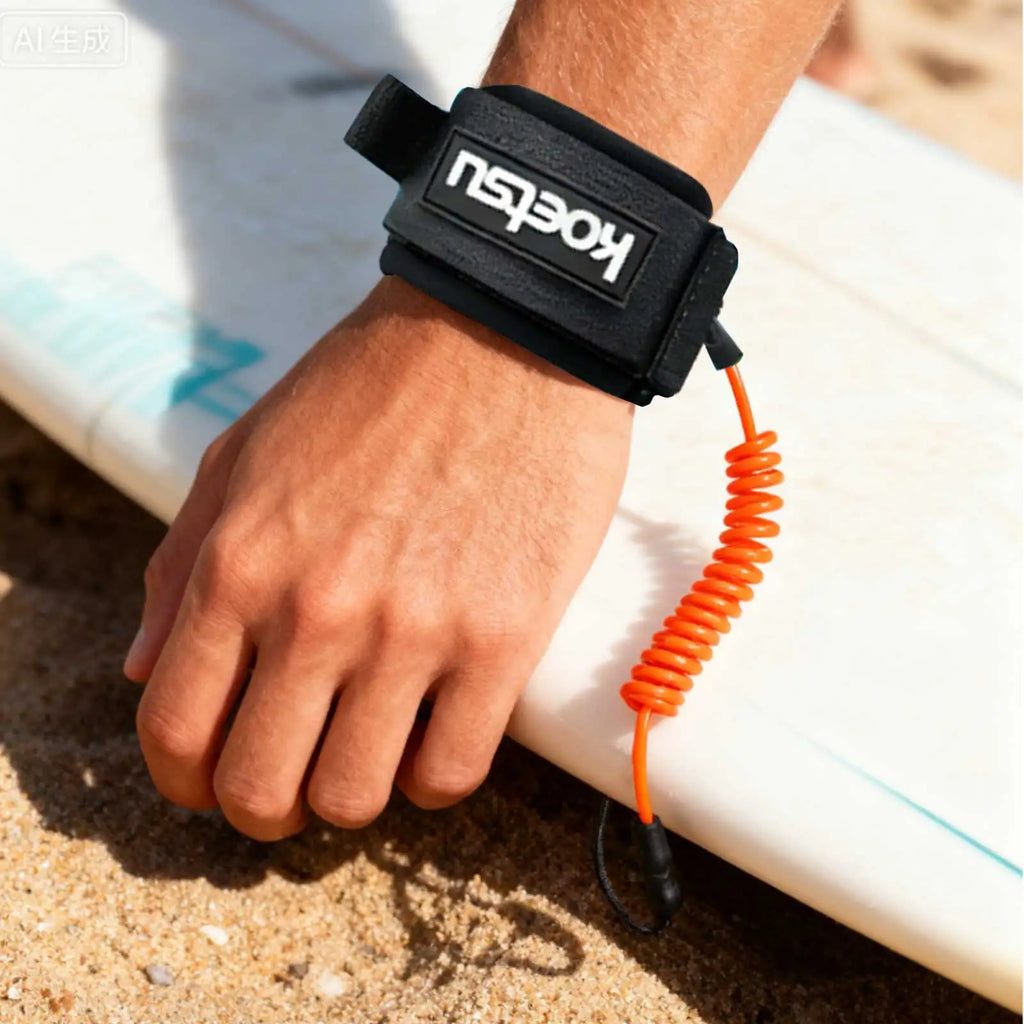 Coiled Bodyboarding Leash TPU Material Strong Cord Surfboard Ankle Leash Elastic Stretchable Suitable for Training Exercise Zpaxo