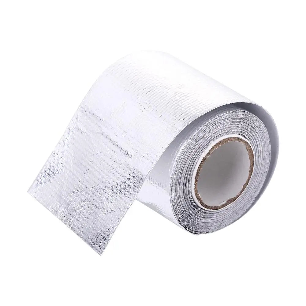 5M Exhaust Pipe Silver Protection Foil Tape Self-adhesive Sticker Zpaxo
