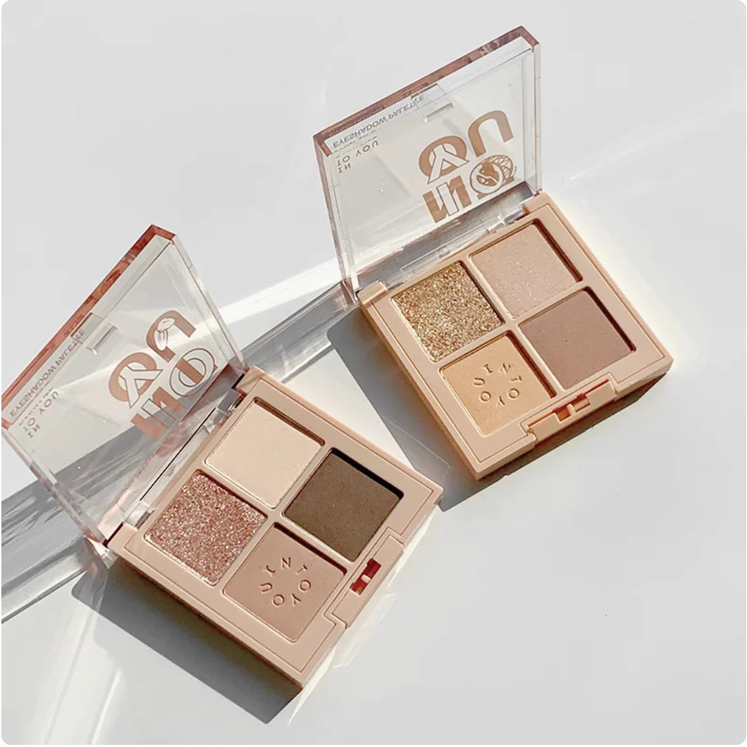 Into YOU Eyeshadow Palette Four Colors Minced Potatoes Matte Earth Zpaxo