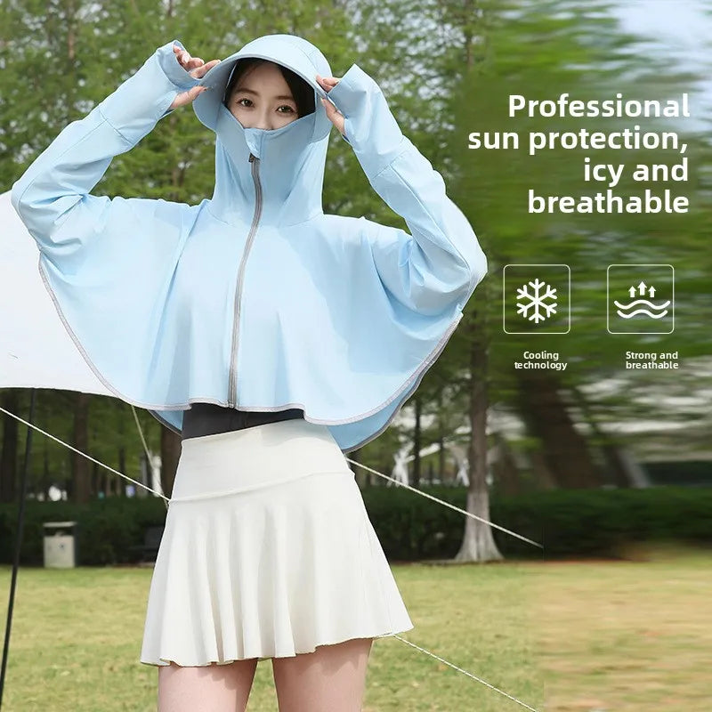 Women's Ice Silk Sun Protection Jacket Spring Summer UV-Blocking