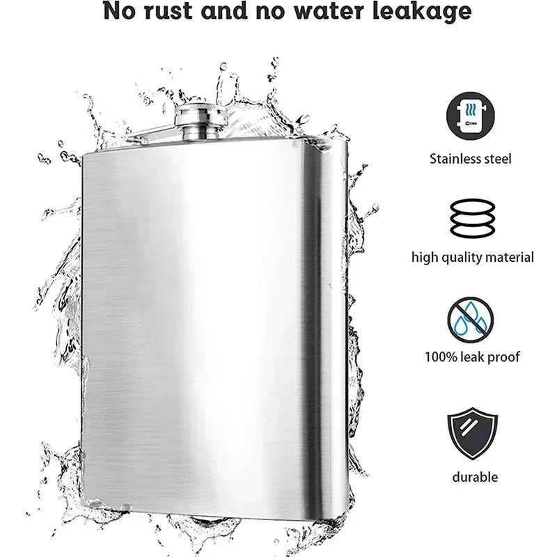 Hot Sale 4-12oz Stainless Steel Hip Flask with Funnel Pocket Hip Flask Alcohol Whiskey Hip Flask Screw Cap Zpaxo