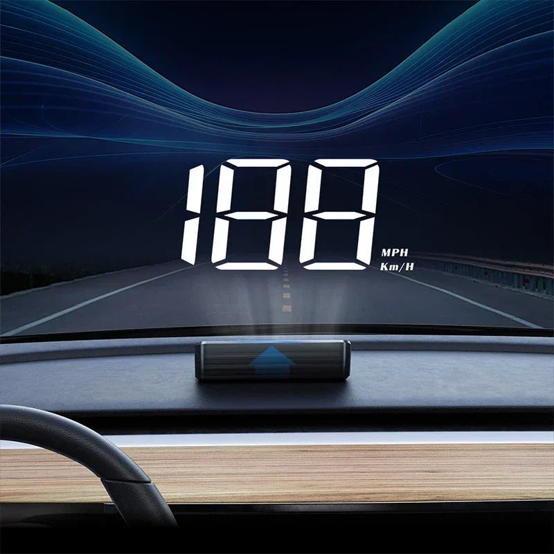 Car Speedometer HUD GPS Head Up Display Digital Speed Meter Windshield Projector For Vehicles Truck Auto Electronics Accessories Zpaxo