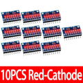 3-24V 8 Bit Blue/Red Common anode/cathode LED indicator Module Breadboard starter kit Board for MCU ARM 3d printer UN-O MEGA2560 Zpaxo 10PCS Red-Cathode