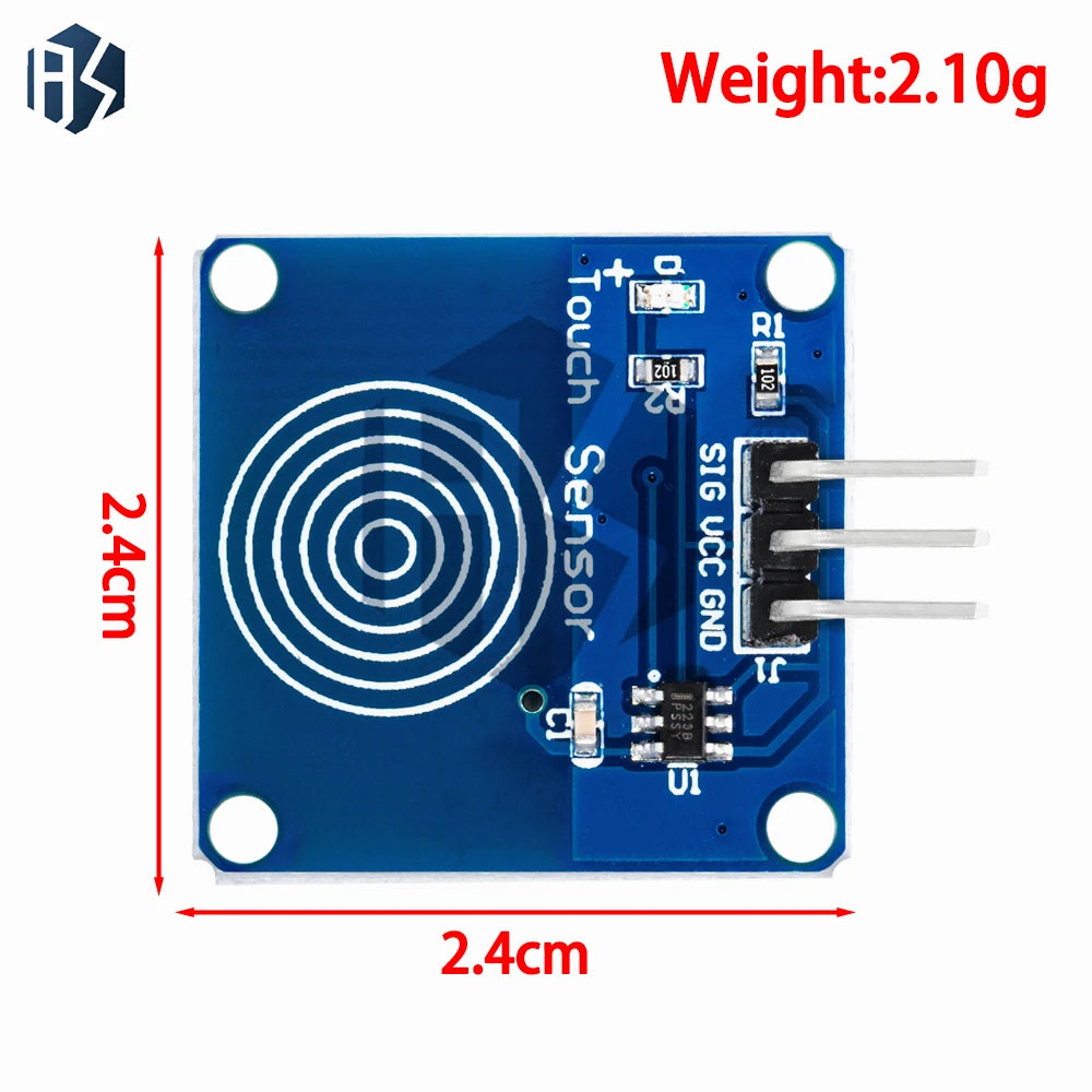 TTP223B Capacitive Touch Module: Plug & Play Switch for Arduino/Raspberry Pi – High Sensitivity, Factory Calibrated Zpaxo