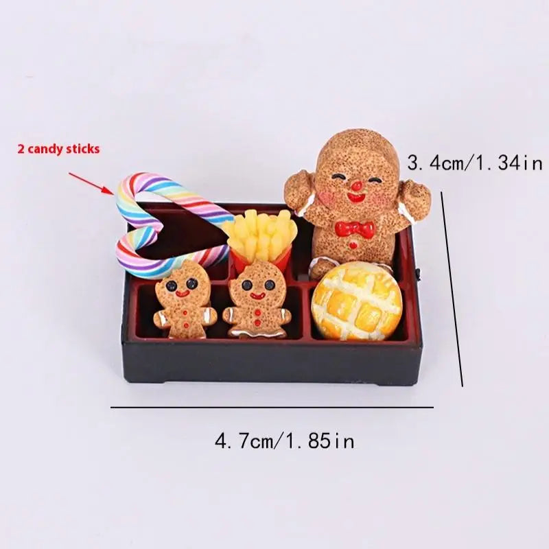 ▶8/10PCS Dollhouse Miniature Food Toy Candy Stick Biscuit Man Model Christmas Scene Box Ornaments DIY Decoration Zpaxo A2