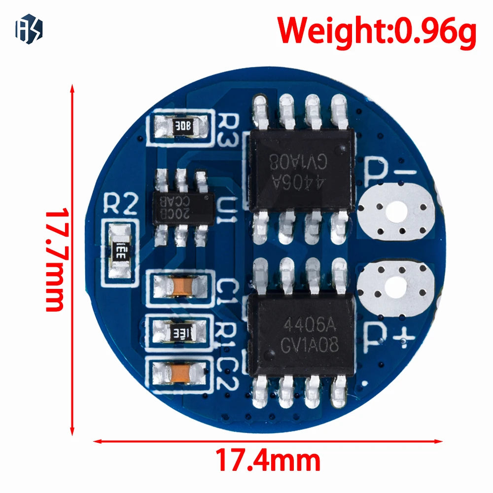 2S 5A Round Li-ion Lithium Battery 7 4v 8 18650 Charger Protection Zpaxo