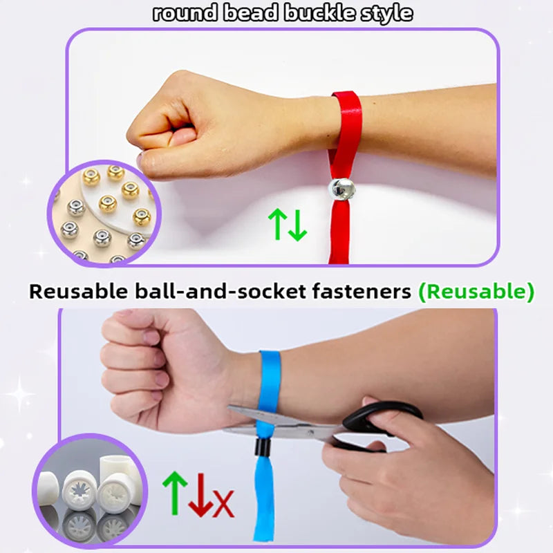 50Pieces Customizable Cloth Wristbands Personalise Logo Fabric