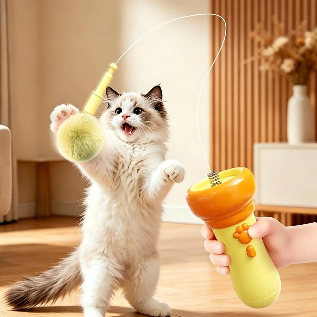 Cat Wand Toy Smart Automatic Retractable Teaser Stick Interactive