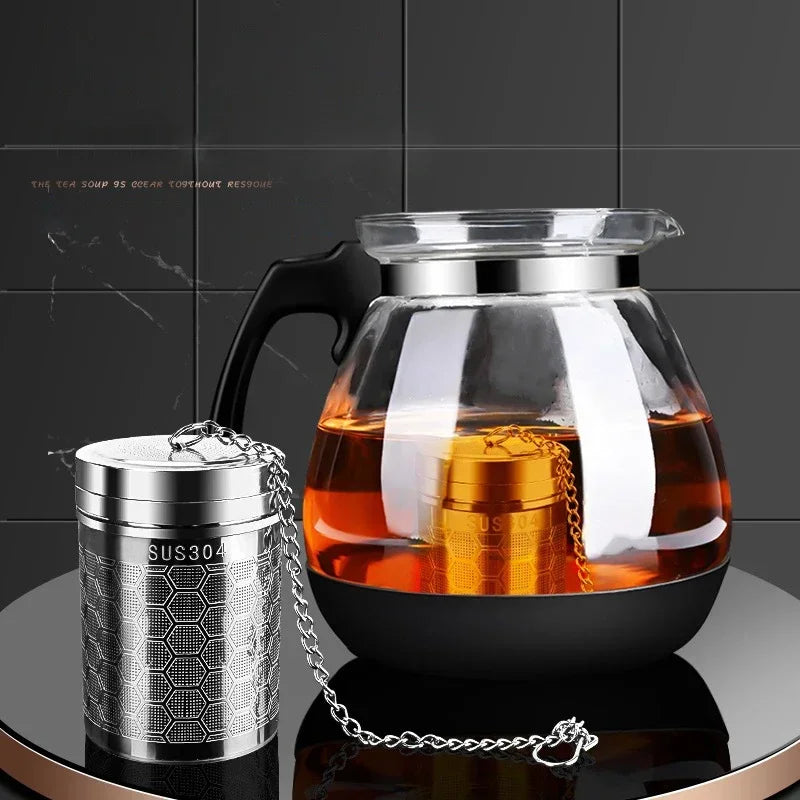 1pc Tea Infuser, Extra Fine Mesh Tea Strainers for Loose Tea, Stainless Steel Tea Strainer with Extended Chain Hook Zpaxo