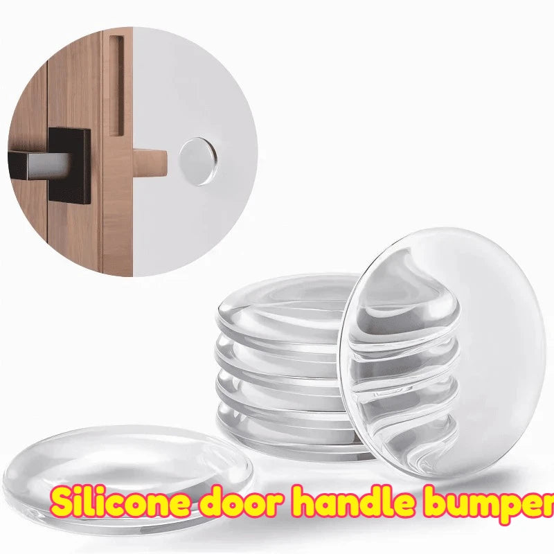 Self-adhesive Bumper Setdoor Handles Doorstop for Wall Transparent Wall Protector Anti Bump Washable Reusable Round DoorStopper Zpaxo