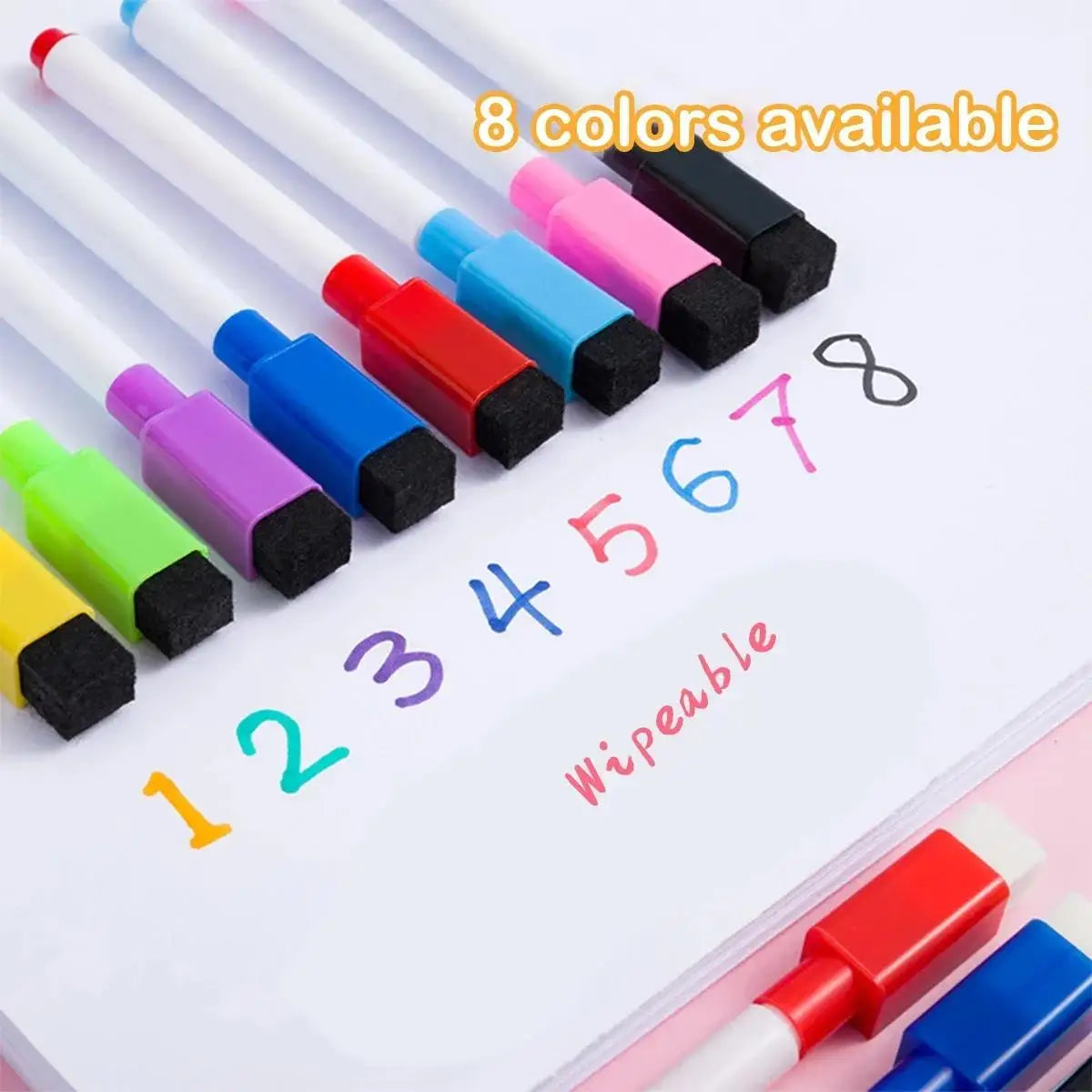 6/8Pcs Magnetic Erasable Whiteboard Pen Color Options Numbering Stationery Office Teaching Supplies For Whiteboard Student Note Zpaxo