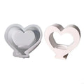 Hollowed Heart Silicone Holder Mold Easy Demolding Tealight Molds