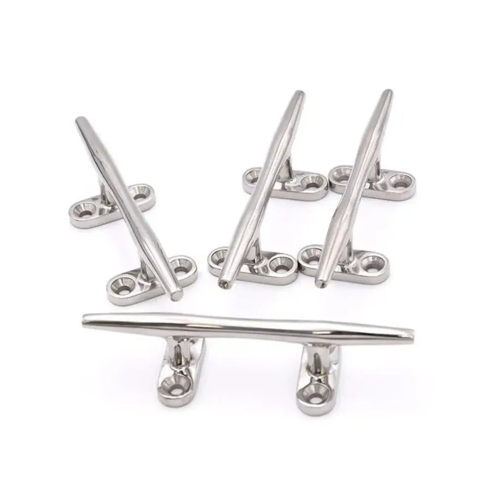 316 Stainless Steel Boat Dock Cleat Heavy Duty 4/5/6/8/10/12 Inch Marine Rope Cleat Silver Durable Zpaxo