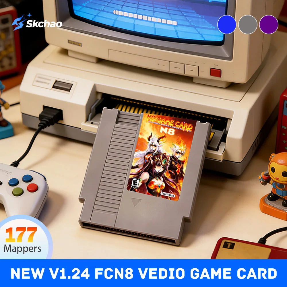 Brand New Version 1.24 EDN8 Plus Game Card 1500 Games in 1 Flash Card Cartridge For FC NES US Vedio Game Console With 4G TF Card Zpaxo